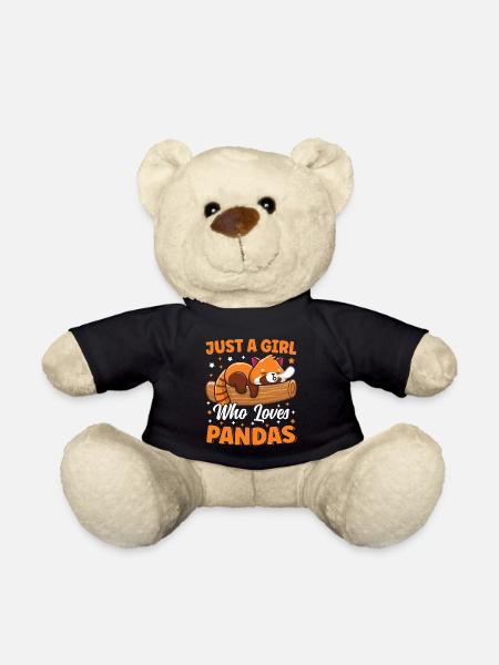 Juste une fille qui aime Panda Bear Mignon Dormir - Nounours - noir