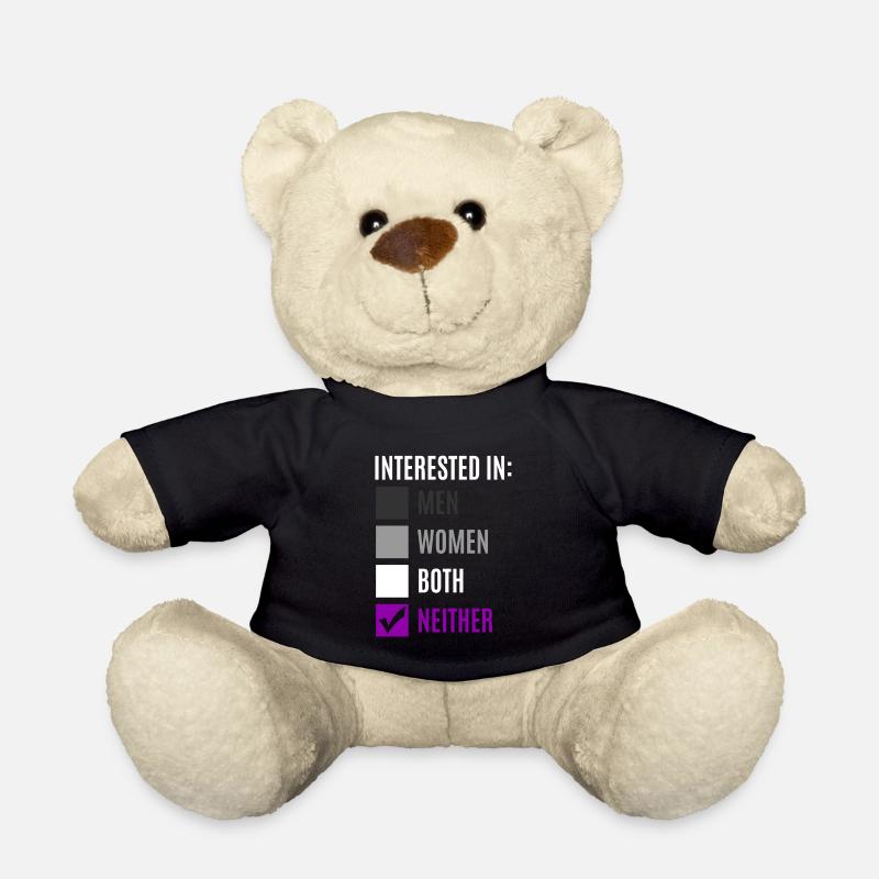 Asexual Proud Stolz Geschenk - Teddy - Schwarz