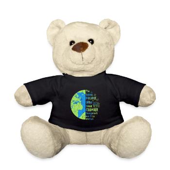 Climate Change Mother Earth Day Environment - Teddy Bear - black - Front