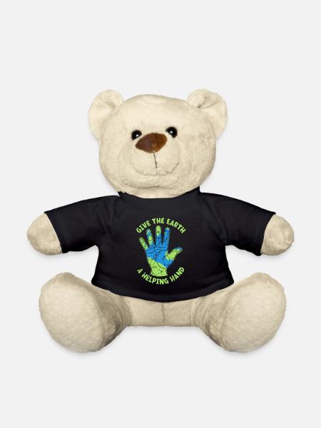Donnez à la Terre un coup de main amoureux de la nature - Nounours - noir
