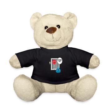 Ballon Aufzug Spruch - Teddy - Schwarz - Vorne