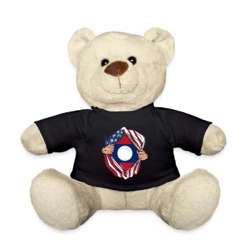 Awesome American Born With Laotian Roots For The - Teddy Bear - black - Front