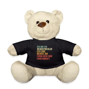 Webentwickler Programmierer Softwareentwickler - Teddy - Schwarz - Vorne