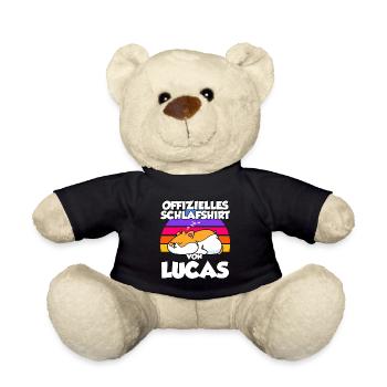 Offizielles Schlafshirt Von Lucas - Teddy - Schwarz - Vorne