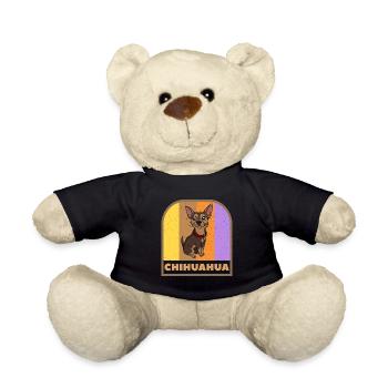 Chihuahua Chien Retro Tee - Nounours - noir - Devant
