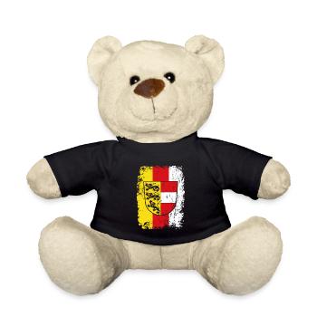 Austria Flag Coat of Arms Lion - Teddy Bear - black - Front