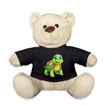Mega süße Schildkröte - Teddy - Schwarz - Vorne