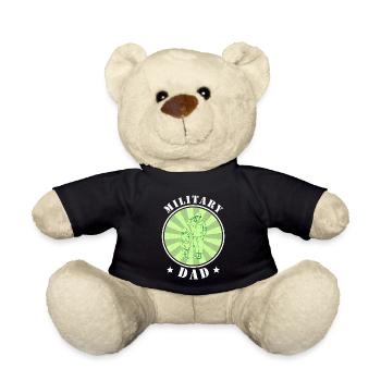 Papa Papa Fête des pères Soldat militaire - Nounours - noir - Devant