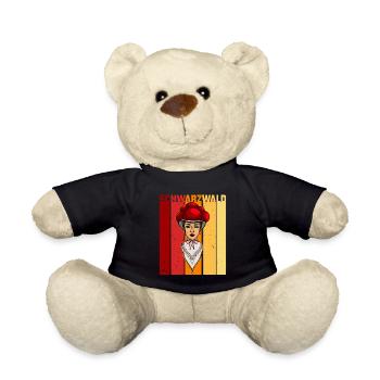 Schwarzwaldmädel Schwarzwald German Retro - Teddy Bear - black - Front