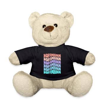Hoffmann Retro Nachname Familie Geschenk - Teddy - Schwarz - Vorne