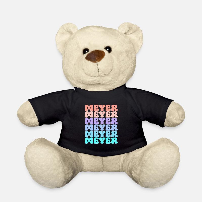 Nom de famille Meyer Retro - Nounours - noir