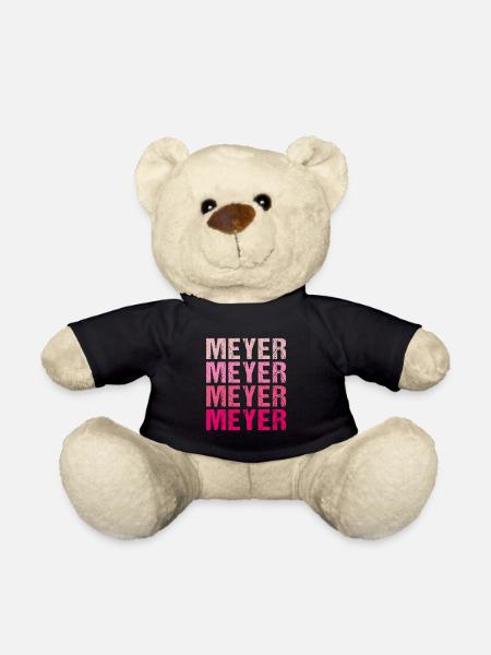Meyer Familienname Team Retro Geschenkidee - Teddy - Schwarz