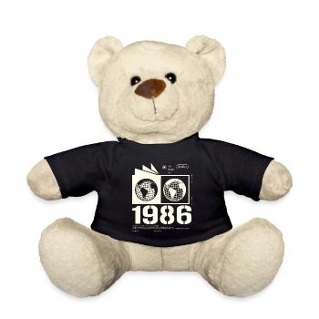 Jahrgang 1986 Retro Geburtstag Geschenk 1986 - Teddy - Schwarz - Vorne