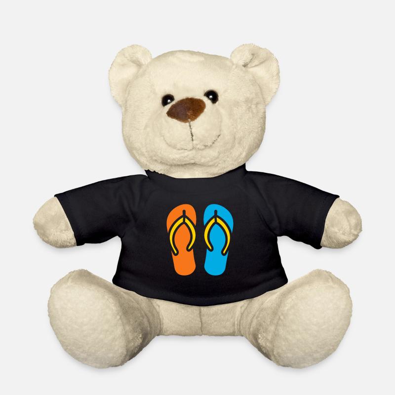 Flip flops - Teddy Bear - black