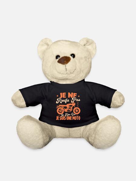Je Ne Ronfle Pas Je Rêve Que Je Suis Une Moto - Nounours - noir
