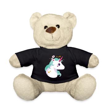 Einhorn - Einhorn - Einhorn - Teddy - Schwarz - Vorne