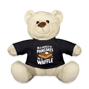 Waffles Breakfast Sweets - Teddy Bear - black - Front