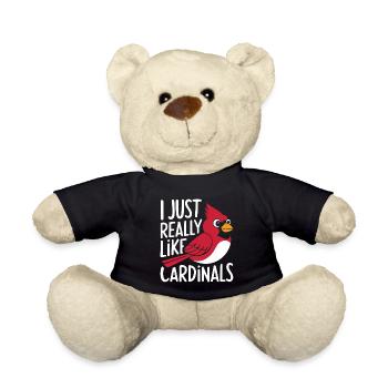 Cardinal Red Cardinal Vogel Red Cardinal - Teddy Bear - black - Front