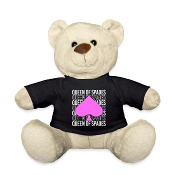 Pique, carte à jouer, jeu de cartes de pique - Nounours - noir - Devant