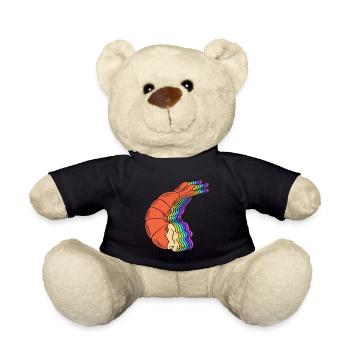 Crab Seafood Shrimp Spiny Lobster - Teddy Bear - black - Front