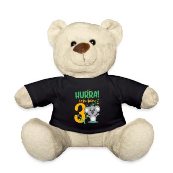 3. Geburtstag Koala Kinder 3 Jahre - Teddy - Schwarz - Vorne