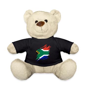 Afrique du Sud Drapeau Afrique Afrique Afrique du Sud - Nounours - noir - Devant