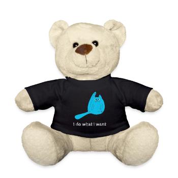 CHAT JE FAIS CE QUE JE VEUX CHATS DICTONS MOTIFS - Nounours - noir - Devant