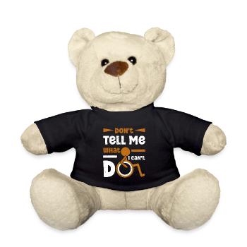 Wheelchair user Leg amputation - Teddy Bear - black - Front