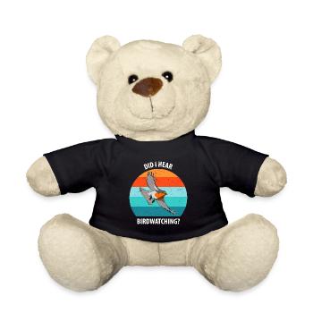 Bird Watching Bird Watching Birding Bird - Teddy Bear - black - Front