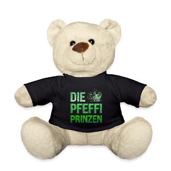 Die Pfeffi Prinzen Pfefferminz Likör Saufen JGA - Teddy - Schwarz - Vorne