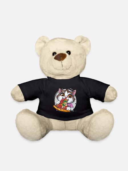 Pizza Cat - Teddy Bear - black