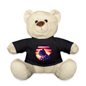 American Cat Sunset - Teddy Bear - black - Front