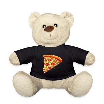 Pizza slice with vegan topping for pizza makers - Teddy Bear - black - Front