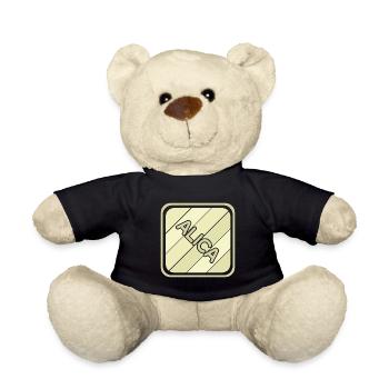 Maiden name Alica - Teddy Bear - black - Front
