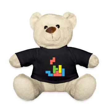 Retro Game tetriss spiel - Teddy - Schwarz - Vorne
