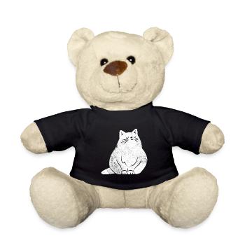 Katzen Kater Katze - Teddy - Schwarz - Vorne
