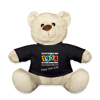 Legende geboren 1954. Lustiger Geburtstagsspruch - Teddy - Schwarz - Vorne