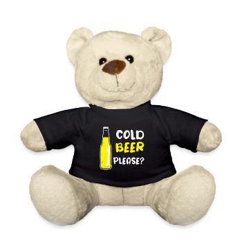 Beer Beer Beer Beer Drinker Alcohol Party - Teddy Bear - black - Front