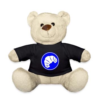 Croissant icon - Teddy Bear - black - Front