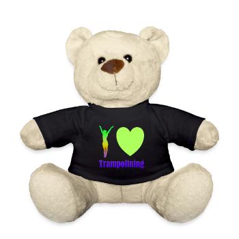 I love Trampolining - Teddy Bear - black - Front