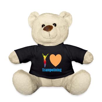 I love Trampolining - Teddy Bear - black - Front