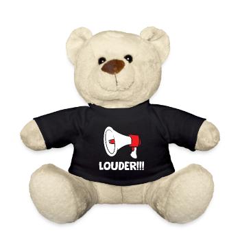 Megaphone - Louder - Teddy Bear - black - Front