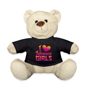 J’aime les filles japonaises - Nounours - noir - Devant