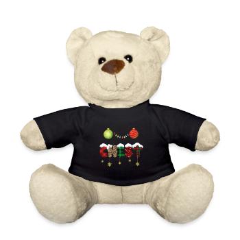 Nüsse Kastanien Weihnachtspaare Passen - Teddy - Schwarz - Vorne