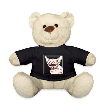 Sphynx Cat - Teddy Bear - black - Front