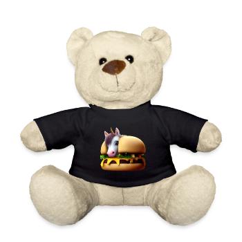 Unicorn Cheeseburger - Teddy Bear - black - Front