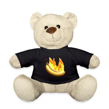 Burning banana - Teddy Bear - black - Front