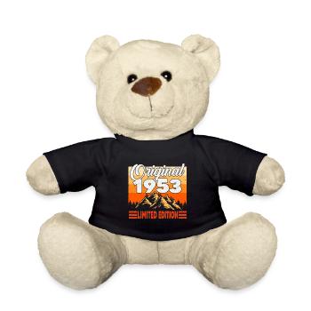 Original 1953 Vintage Vintage Birthday Retro - Teddy Bear - black - Front