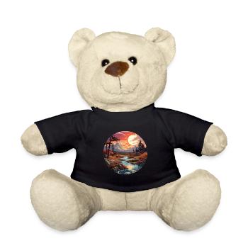 Landscape - Illustration - Teddy Bear - black - Front