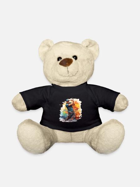 Joueur de golf - Illustration - Nounours - noir